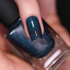 Midnight Sapphire Blue Ultra Holo™ Nail Polish Midnight Sapphire, City Outline, Holo Nail Polish, Ilnp Nail Polish, Magnetic Nail Polish, Fall Nail Polish, Red Pigment, Magnetic Nails, Holographic Nail Polish