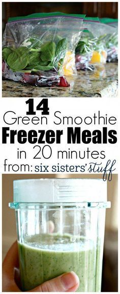 green smoothie and freezer meals in 20 minutes