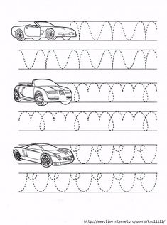 the printable worksheet for writing numbers and letters with cars on them, which are