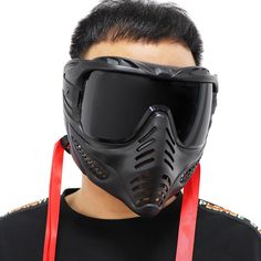 Size: 19 cm (width) x 18 cm (height). One standard size that fits everyone Ultra-resistant mask: Made with high-quality materials (Plastic & Nylon) that are durable, flexible and lightweight to preserve mobility Breathable & comfortable It can be equipped with cameras Technical Clothing: This face mask protects you from the elements and completes your techwear outfits Design: Techwear, Japanese Streetwear, Urban Style Discover the ultimate tactical face shield for performance and panache. Meet o Wear-resistant Black Protective Gear For Outdoor, Black Helmet Shaped Mask For Protection, Black Helmet-shaped Masks And Prosthetics For Protection, Black Shock Resistant Protective Gear For Outdoor, Black Shock Resistant Protective Gear, Black Protective Gear With Shock Resistance, Shock Resistant Black Protective Gear, Functional Shock Resistant Protective Gear For Outdoor, Durable Functional Protective Gear For Outdoor