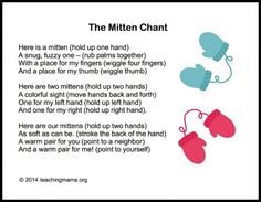 the mitten chart is shown in blue and pink with red mittens on it