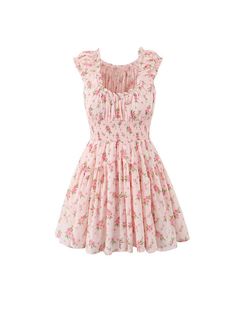 Infuse your wardrobe with a touch of romance with the Alexxa Floral Ruffle Mini Dress This charming dress features a delicate floral print on a soft pink background, capturing the essence of a blooming garden. The ruffle details along the neckline and sleeves add a playful flair, while the smocked waist creates a flattering silhouette. Perfect for sunny days, picnics, or any occasion where you want to feel effortlessly feminine and chic. Details: Sweet floral print on a soft pink fabric for a fr Soft Pink Background, Ruffle Skirts, Blooming Garden, Ruffle Mini Dress, Sweet Floral, Summer Party Dress, Floral Ruffle, Flowy Skirt, Pink Mini Dresses