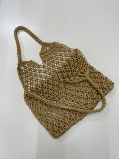 Crochet net casual bag made of Cotton material Measuring 14.5 in (length) x 15 in (width) x .5 in (depth) with approx. handle strap drop 6 in Please feel free to send us a message if you have any question. Bucket Crochet Bag With Top Carry Handle For Beach, Square Beach Bag With Top Carry Handle, Beach Tote Crochet Bag With Top Carry Handle, Beach Crochet Tote Bag With Top Carry Handle, Eco-friendly Beach Crochet Bag With Top Handle, Square Hobo Bag With Adjustable Strap For Beach, Summer Beach Hobo Bag With Top Carry Handle, Square Beach Satchel With Top Carry Handle, Beach Square Woven Hobo Bag