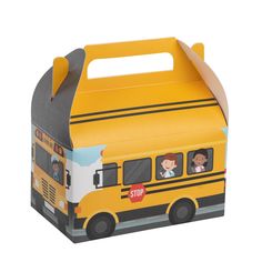 School Bus Paper Treat Box Birthday, Preschool Orientation and Holiday Party Decor 6.25x3.75x3.5 Inches 20 Pack | Amazing Pinatas Preschool Orientation, School Bus Party, Yellow School Bus, Be Organized, Gable Boxes, Party Favor Boxes, Treat Box, Puppy Party, Holiday Party Decorations