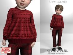 The Sims Resource - CHAM SWEATER (TODDLER) Sims 1, Ts4 Cc, Cc Finds, Mesh Shorts, Animal Skin, Maxis Match, Sims Resource