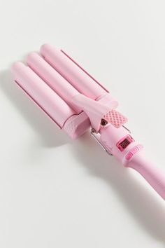 Create mini waves in seconds with this professional waver by Mermade Hair. This must-have tool is an exclusive PRO edition with a clamp-and-release design that creates curls 50% faster than the previous model. High-grade ionic ceramic barrels protect hair from damage, sealing the cuticle, infusing moisture, eliminating frizz and creating shine.Features. Exclusive PRO edition Lightweight Easy to use clamp-release design 3 x 25mm ionic ceramic barrels 60-second heat-up time Multiple heat settings Cute Accessories Hair Styling Tools, Christmas Wishlist Hair Styling Tools, Mermaid Hair Waver, Gift Wishlist Ideas, Hair Items, Professional Hair Tools, Hair Waver