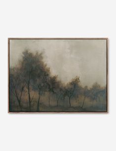 a painting with trees in the background