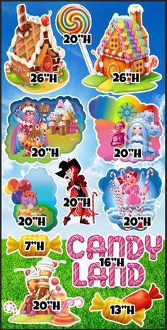 the candy land poster is shown