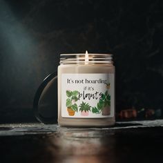 a candle is sitting on a table with a label that says save and always engagement