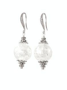 Crystal Crackle Ball Drop Silver Bridal Earrings – KMagnifiqueDesigns Ball Drop Earrings, Silver Bridal Earrings, Ball Drop, Pinterest Group, Cubic Zirconia Earrings, Zirconia Earrings, Head Pins, Earring Hooks, Business Advertising