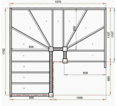 the drawing shows how to draw an open door with measurements for each section and where it is