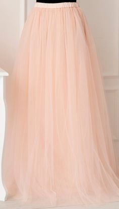 Peach Tulle Skirt, Spring Floor-length Tulle Skirt, Long Tulle Dress With Pleated Skirt, Fitted Tulle Dress With Lined Skirt, Flowy Tulle Dress With Lined Skirt, Pink Long Skirt Bridesmaid Dress, Spring Wedding Full Length Skirt, Full Tulle Skirt Fabric, Long Tulle Bridesmaid Skirt