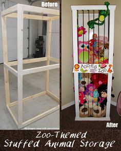 the stuffed animal storage rack is on sale for $ 3, 99 and has been made from