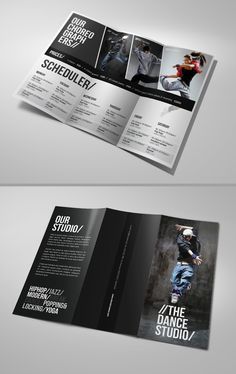 a brochure that is designed to look like a magazine or book with an image of