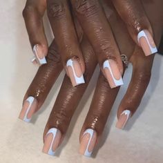 Nail Art On Nude Nails, Nude Nails For Black Women, Nail Designs For Black Women, Pink Ribbon Nails, Ribbon Nails, Corporate Girly, Flare Nails, Acrylic Nails Nude, Pink Chrome Nails