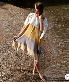 Cotton Beach Cover Up - Turkish Towels for Beach and Bath | Buldano.com Casual Summer Poncho With Fringe, Casual Summer Poncho With Tassels, Print Tunic, Turkish Towels, Beach Covers, Yarn Dyeing, Ice Blue, Jacket Dress, Towels