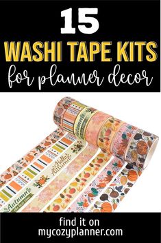 washi tape kits for planner decor