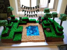 a cake made to look like a landscape