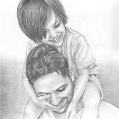 Father's Day Drawings, Emotion Pictures, Dad Drawing, Pencil Portrait Drawing, Quote Artwork, Baby Drawing, Beauty Art Drawings, Mom Art, Love Allah