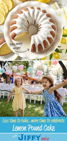 Less time to bake… more time to celebrate. 🥳🎉

Pictured: Lemon Pound Cake made with "JIFFY" Golden Yellow Cake Mix. Lemon Bundt Cake Recipe, Lemon Pound Cake Recipe, Easy Peasy Recipes, Lemon Bundt Cake, Mix Recipes