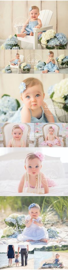 three different images of babys and their parents in the same photo, one with blue eyes