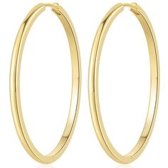 PRICES MAY VARY. Uncompromising Brilliance, Our 14k gold рlаtеd hoop earrings for women’s earrings don’t just stop at surface allure. Their lustrous 14k gold construction gleams brilliantly, and each inch has been shaped with fervent dedication, echoing these large gold hoop earrings’ good quality and enduring nature. Stunning and Imposing Dimensions, Boasting a 40mm diameter, these 14k gold earrings for women’s hoop earrings are nothing short of eye-catching. Precisely calibrated for women, our Large Gold Hoop Earrings, 14k Gold Hoop Earrings, Gold Earrings For Women, Trendy Street Style, Hoops Earrings, Large Hoop Earrings, Huggie Earrings, Huggie Hoop Earrings, Large Earrings