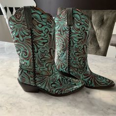 Product Description: Feeling A Little Bit Country? These Tooled Leather Boots Bring That Good-Ole, Down-Home Western Vibe To Any Outfit. From Patricia Nash. Style: Bergamo Western Stitching And Whipstitch Details, Side Pull Straps, Tooled Design Padded Insole Approximate Measurements: Stacked Heel 2"H; Shaft 11"H; Circumference 14.25" Measurements Were Taken Using A Medium Size 9; Measurements May Vary Depending On Size Fit: True To Size Leather Upper; Man-Made Lining; Rubber Outsole Imported Ro Ridding Boots, Romans 10 13, Ankle Lace Up Boots, Suede Cowboy Boots, Womens Riding Boots, Leather Western Boots, Lace Up Combat Boots, Leather Riding Boots, Tooled Leather