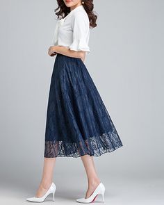 * A midi skirt with elastic waist. * Made of quality lace fabric and soft lining. * Can custom make waist size and skirt length. * Material: 90% polyester, 10% spandex * Size: True to US size, US 0-US 20 are available, you can let us know your usual size and height in your order. * Shipping: Free shipping Processing time : 5-7 Business days Delivery time : 7-20 Business days Tracking number available If you need rush order or expedited shipping, please let us know, thanks. Lace Patchwork Maxi Skirt, Spring Lace Patchwork Skirt, Casual Long Lace Skirt, Spring Flowy Lace Patchwork Skirt, Chic Lace Patchwork Skirt, Spring Flowy Skirt With Lace Patchwork, Elegant Skirt With Lace Patchwork, Long Skirt With Lace Patchwork, Elegant Long Skirt With Lace Patchwork