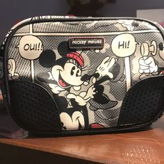 Small Bag Adjustable Shoulder Strap Normal Interior Pockets Black Minnie Mouse Travel Bag, Black Disney Rectangular Bag, Black Mickey Mouse Travel Bag, Friends Fanart, Minnie And Mickey, Disney Bags, Disney Bag, Mickey Minnie Mouse, Mini Bags