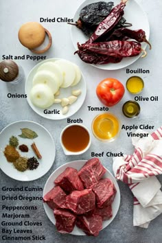 the ingredients to make this dish include beef, onions, peppers, garlic, and seasonings