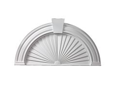 an arch shaped like a sunburst on a white background