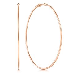 70MM Rose Gold Hoop Earrings by Gabriel & Co. - Available at SHOPKURY.COM. Free Shipping on orders over $200. Trusted jewelers since 1965, from San Juan, Puerto Rico. Rose Gold Hoop Earrings, Gold Hoop, Gold Hoop Earrings, Gold Bracelet, Hoop Earrings, Rose Gold, Gold