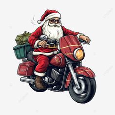 hand drawing style of santa claus ride a motorcycle to delivering the christmas gift santa gift ch Christmas Lights Drawing, Santa Drawing, Santa Claus Art, Santa Claus Drawing, Ride A Motorcycle, Happy News