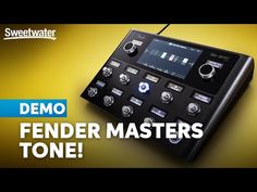 an electronic device with the words demo fenderer masters tone