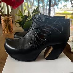 I Fell In Love With The Prepare Venturous And Waited A While To Find Them On A B/S/T. I Finally Just Found These In Amazing Like-New Condition From The Fluevog Fluemarket Page, And They Are Too #!@#% Tight For Me. I’m A 7.5/8 Street I Had A Bunion Surgery In January And I Don't Think I Will Be Able To Stretch Them Enough To Be Comfortable. They Are Just Sitting On A Shelf And It Breaks My Heart. They'll Fit Better On A Size 6-7 Foot. Comes With The Bag. Will Ship In A Jf Mailer, But No Jf Box For Them. They Have A Scrape On The Back Left Shoe That I Never Noticed Until I Was Photographing Them, Please See Pictures. John Fluevog Shoes, Fluevog Shoes, John Fluevog, My Heart Is Breaking, Fell In Love, I Fall In Love, Fitness Inspo, A Shelf, Fit Inspo