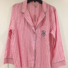 Victoria's Secret Pj Top M Ghost Faces, Victoria's Secret Pink, Secret Pink, Women's Intimates, Victoria's Secret, Ghost, Pajamas, Pink, Women Shopping