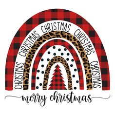 a christmas card with the words merry christmas and a leopard print in red, black and white