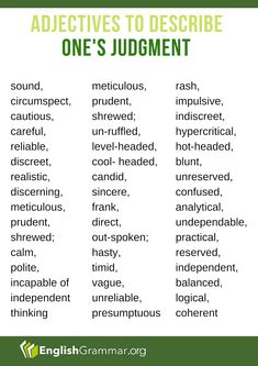 the words in english are used to describe what they mean and how they use them