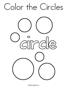 the color the circles circle worksheet for kids to learn how to read it