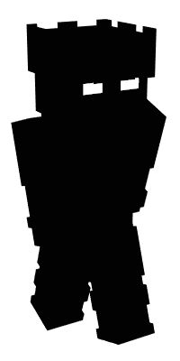 a black and white silhouette of a monster with eyes on it's head, standing in front of a white background