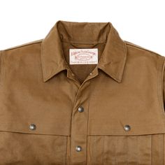 Filson Tin Cloth Cruiser Jacket DarkTan Size Medium