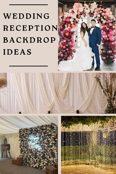 wedding reception backdrop ideas with flowers and greenery