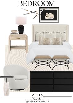 Bedroom Inspiration, bedroom decor, home decor ideas, home styling, bedroom decor, primary bedroom, neutral home decor, modern organic Modern Luxury Bedroom Black And White, Apartment Bedroom Aesthetic, Modern Feminine Bedroom, Luxury Bedroom Design, Interior Design Boards, Luxury Bedroom Master, Redecorate Bedroom, Teen Bedroom Decor, Affordable Furniture