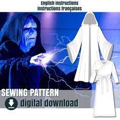 an image of a robe that is being used as a sewing pattern for a costume