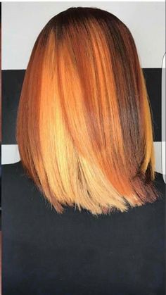 Black Hair With Orange Highlights, Cheveux Oranges, Kid Hair, Beautiful Hair Color, Pretty Hair Color, Natural Hair Styles Easy, Dope Hairstyles, Hair Coloring