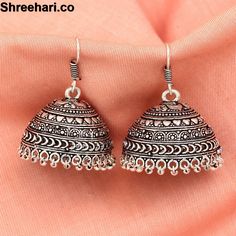 Seetha Ramam, Oxidised Jewellery Earrings, Navratri Necklace, Tanishq Jewellery, Indian Jhumka, Oxidised Earrings, Oxidised Silver Jewelry, Silver Jewelry Accessories