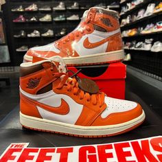 Air Jordan 1 High Og Star Fish Size 8.5 Men Shoes Women Size 10 = Men Size 8.5 100% Authentic You Can Also Shop In Store Downtown Cleveland, Oh At The Feet Geeks Inside Tower City Center Orange High-top Basketball Shoes With Boost Midsole, Orange Sneakers With Boost Midsole And Round Toe, Orange Sneakers With Boost Midsole, Orange Jordan Shoes With Cushioned Footbed And Round Toe, Orange Jordan Shoes With Cushioned Footbed, Orange High-top Sneakers With Boost Midsole For Streetwear, Orange Low-top Jordan Shoes With Cushioned Footbed, Orange Custom Sneakers For Streetwear With Cushioned Footbed, Orange Lace-up High-top Sneakers With Cushioned Footbed