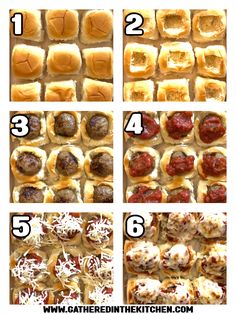 step by step instructions on how to make mini meatball sliders