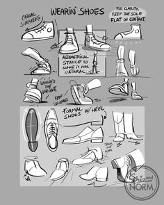 an image of different types of shoes and how they are used to describe the shoe shape