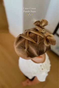 Cute summer hairstyle for little girls! We love this fun buns hairstyle for summertime. Save for when you need hair ideas! Braided Hairstyles For Shorter Hair, Little Kid Hairstyles Easy, Summer Hairstyles For Girls Kids, Nursery Hairstyles, Short Girl Hairstyles For Kids, Kids Beach Hairstyles, Hairstyles For Long Hair Girls Kids, Hairstyles For 2 Year Girl, Fun Girl Hairstyles